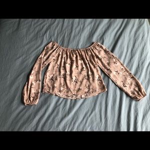 cute off the shoulder crop top!